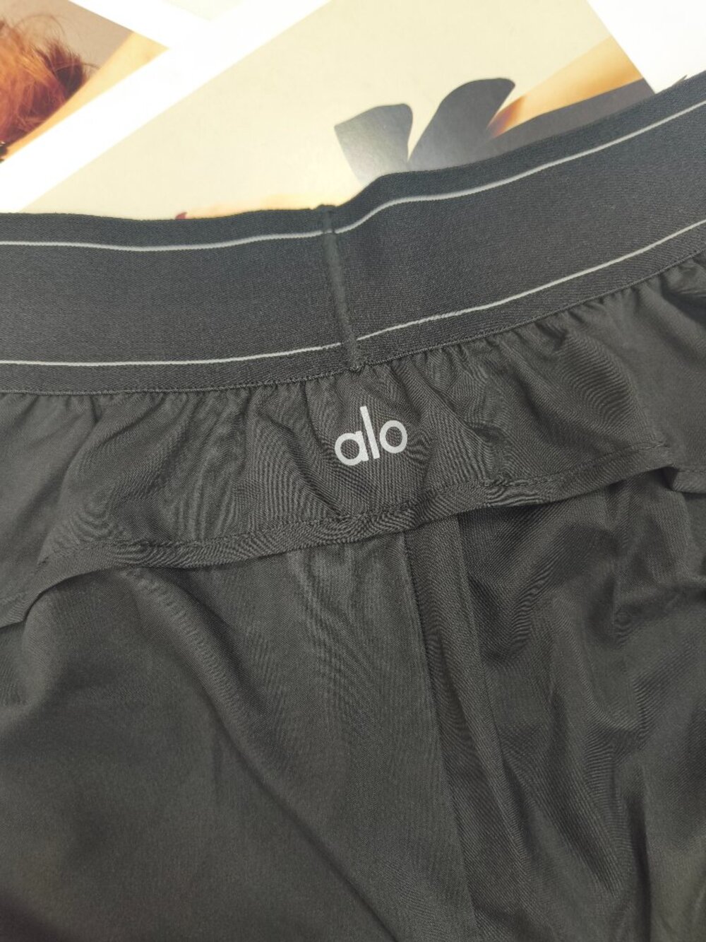 ALO Yoga Black Match Point Shorts NWT size L - Picture 8 of 9